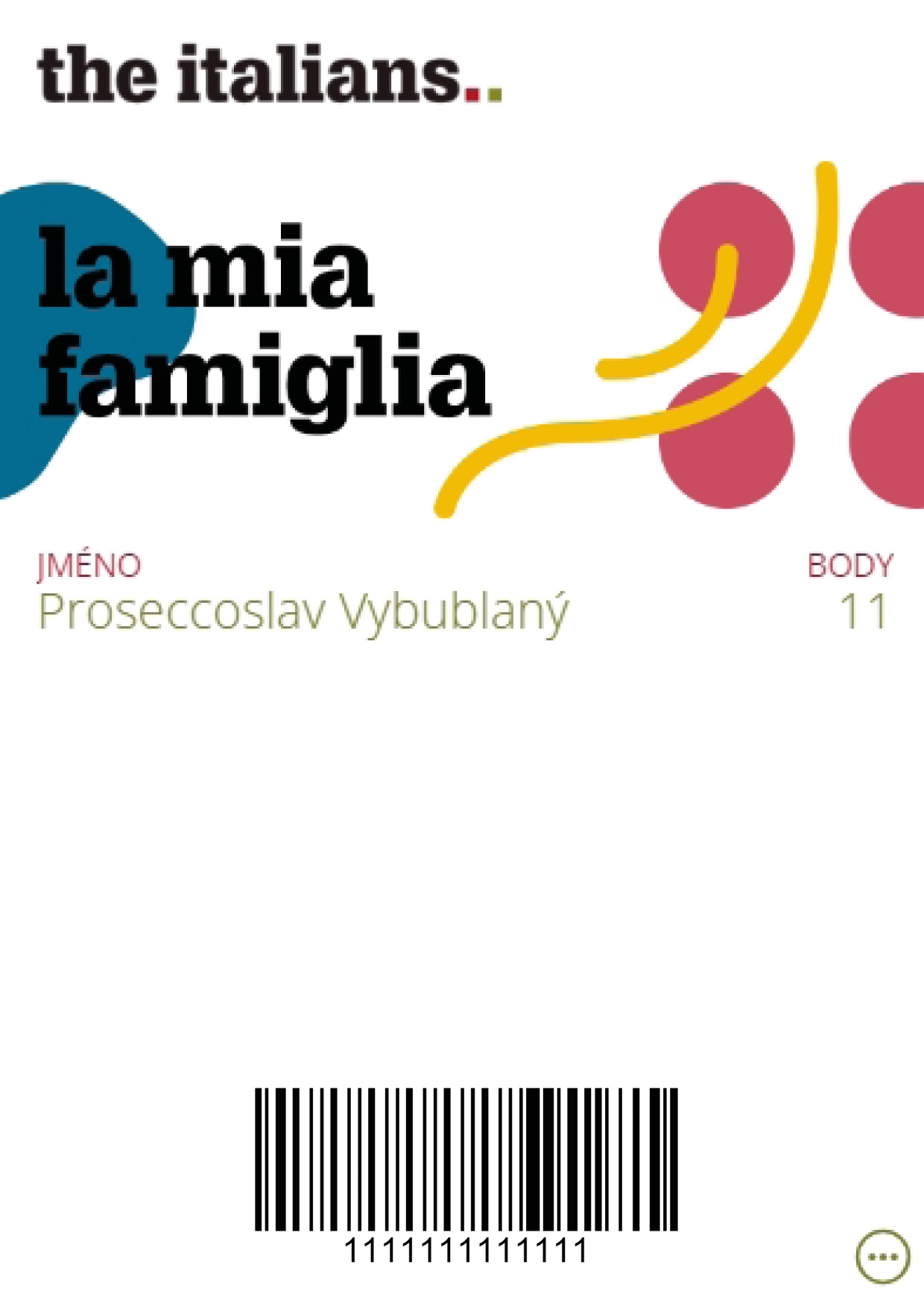 Klub LaFamiglia card